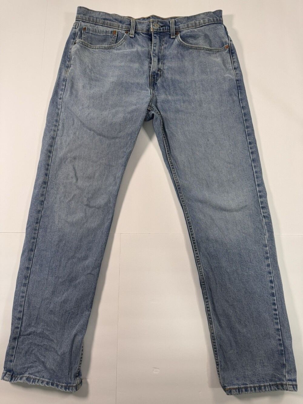 Levis 505 Jeans Mens 34x32 Blue Denim Straight Leg Medium Wash